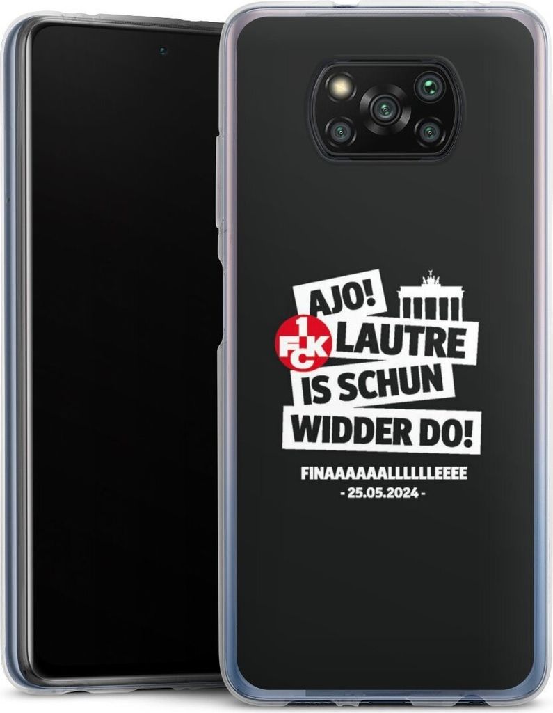 DeinDesign Handyhülle für Xiaomi Poco X3 nfc Silikon Hülle Case Smartphone Schutzhülle 1. FC Kaiserslautern 1. FCK Pokal Finale 2024