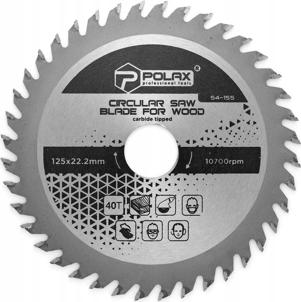 Lame de scie pour bois 125 x 22,2/20 40Т Polax Image du produit 