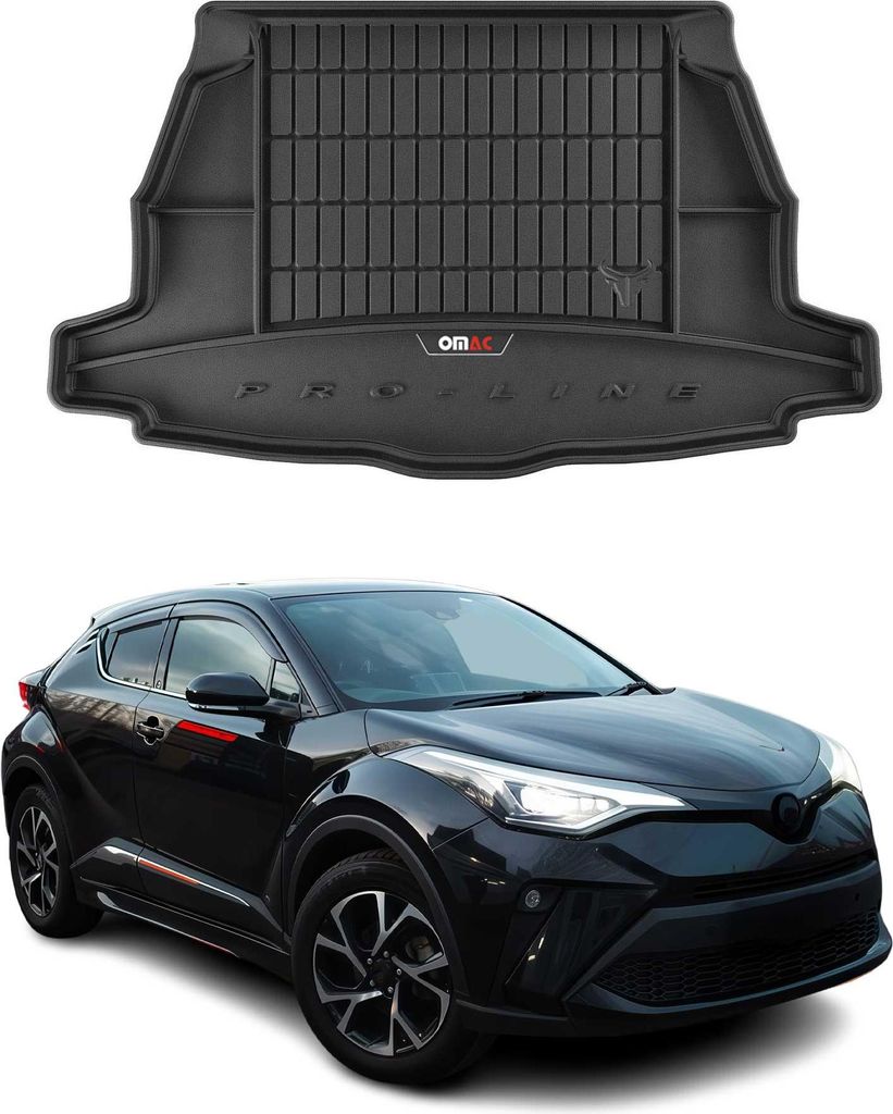 OMAC Gummi Kofferraumwanne für Toyota C-HR 2016-2025 TPE Laderaumwanne Schwarz