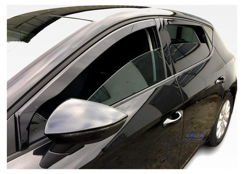 Windabweiser für Leon 3, 5-Türer 2012-2020, Heko Regenabweiser, getönt, 4-teilig, vorne, hinten, aerodynamisch