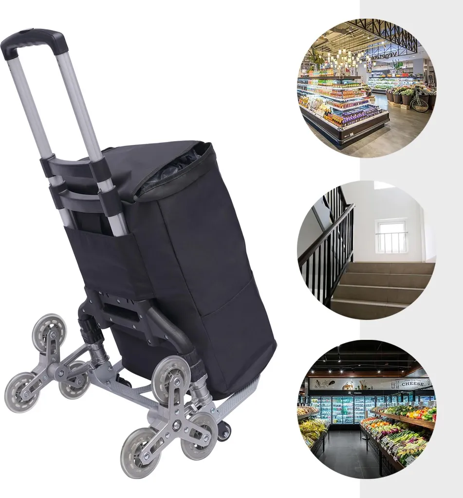 Chariot monte-escalier capacité 40kg en montée et structure aluminium - 5