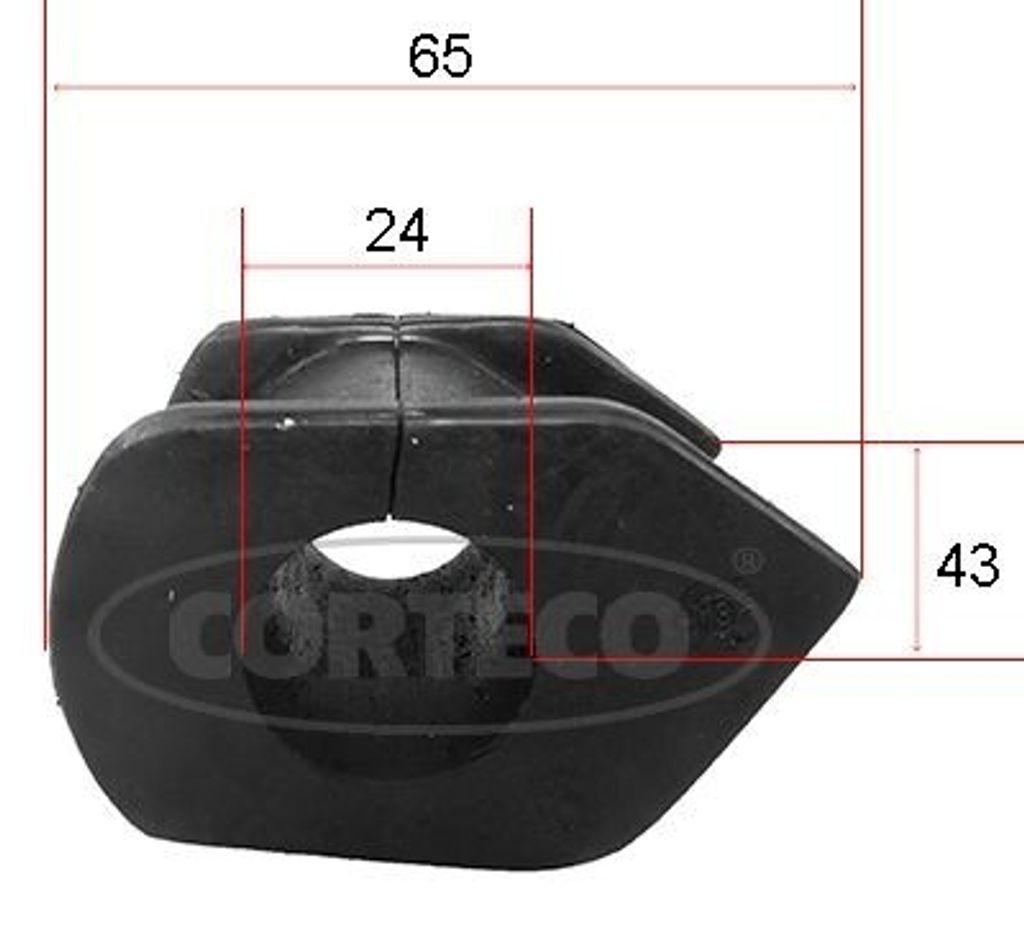 CORTECO 49371779 Lagerung Stabilisator Stabigummi Vorne für TOYOTA Yaris Schrägheck (P9)