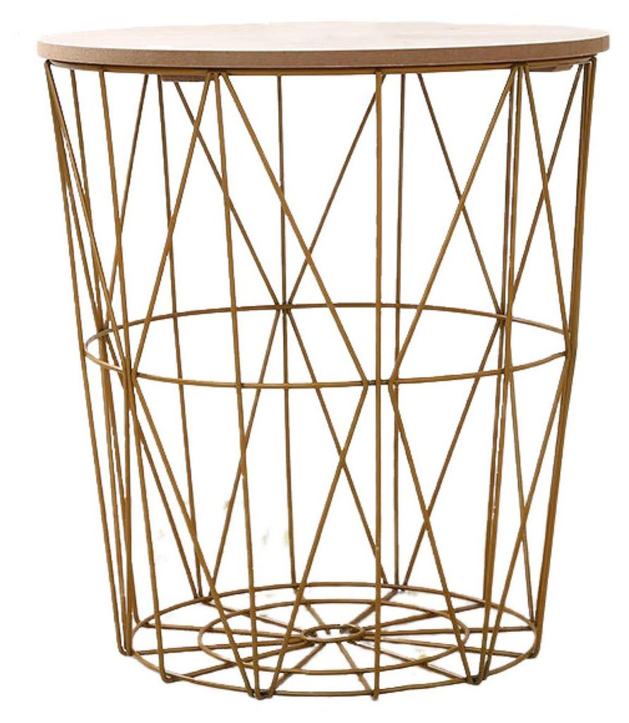 Runder Couchtisch mit abnehmbarer Holzplatte, robust und multifunktional, für Zuhause, Büro, Wohnzimmer, Schlafzimmer, Bücher, Spielzeug, Decken...