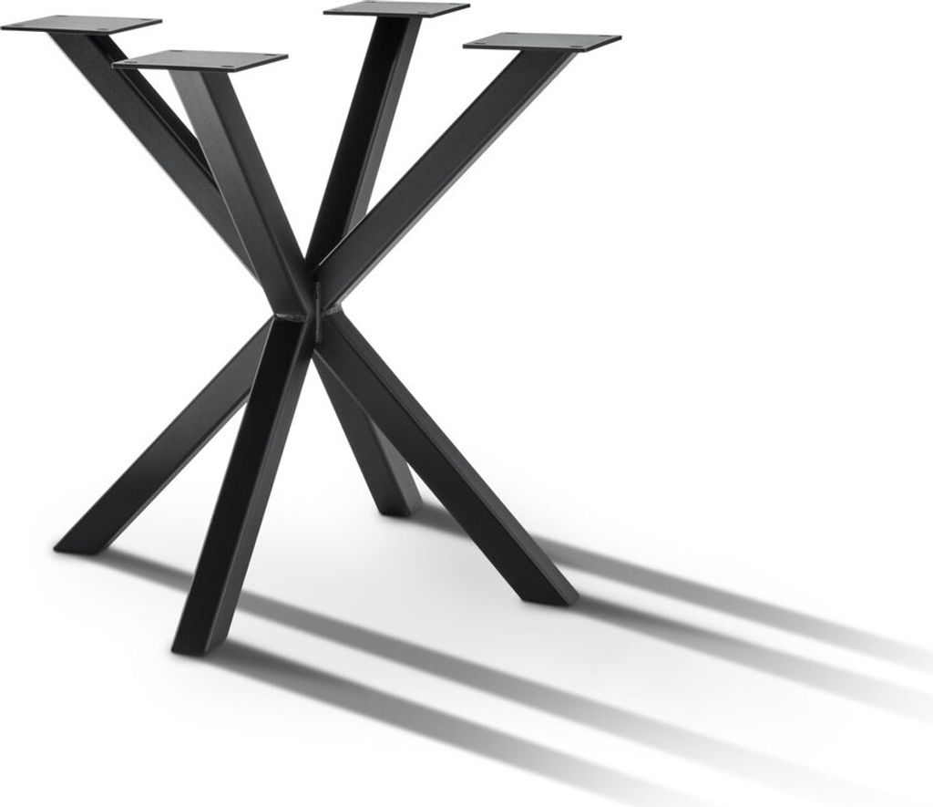 Tischgestell Spider Rond 80x80 Stahl Schwarz für runde Tischplatten