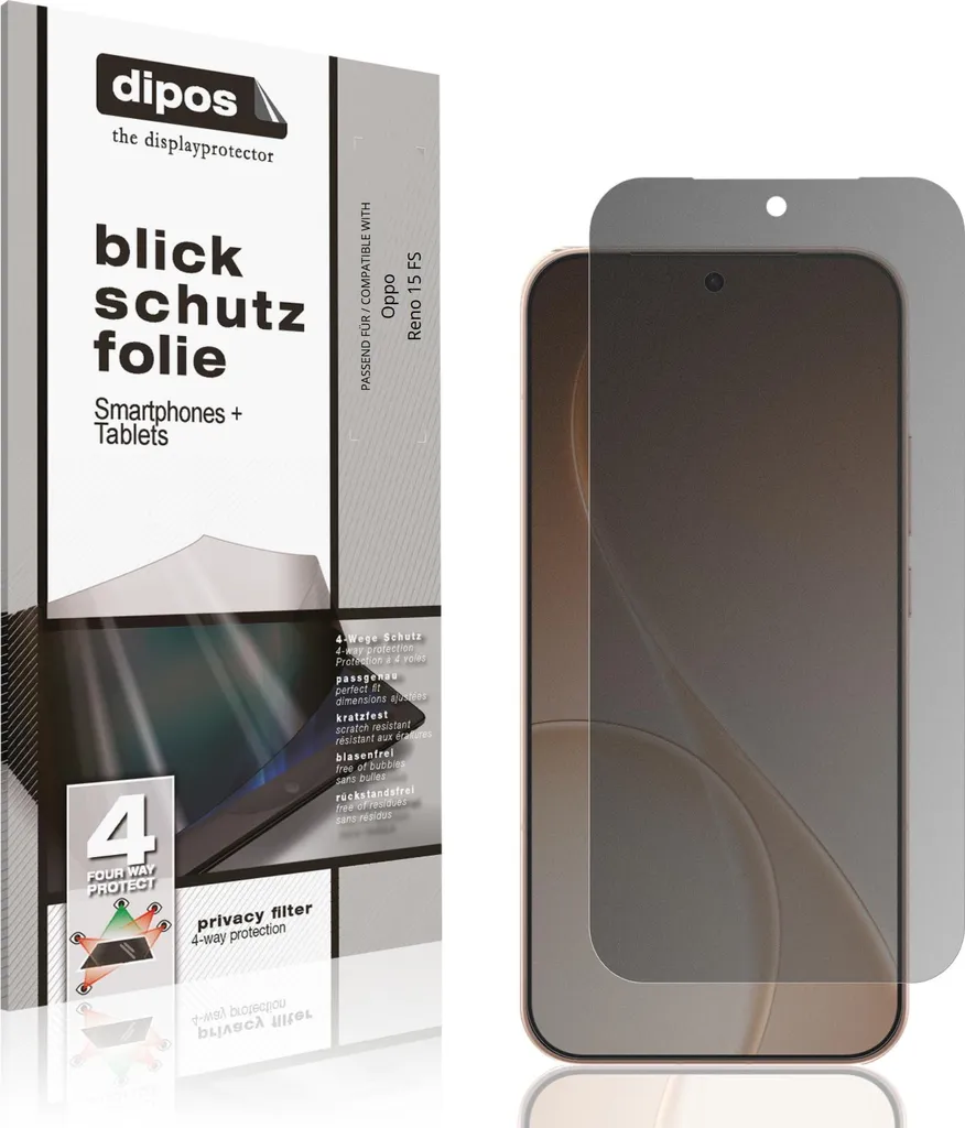 Pellicola Privacy Oppo Reno 15 FS - Protezione Vista 4-Way dipos