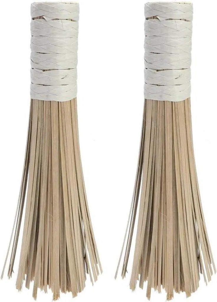 Brosse à poils longs en bambou naturel pour grand pot à thé et matcha