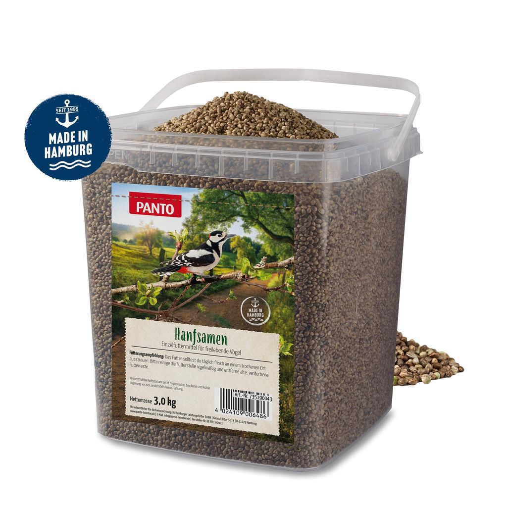 PANTO Hanfsamen Wildvogelfutter 3kg Produktbild 