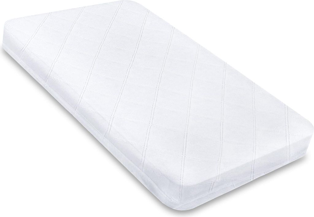Baby Matratze 83x50 cm – Komfortmatratze für Stubenwagen, Beistellbett, Kinderwagen & Reisebett mit Nässeschutz
