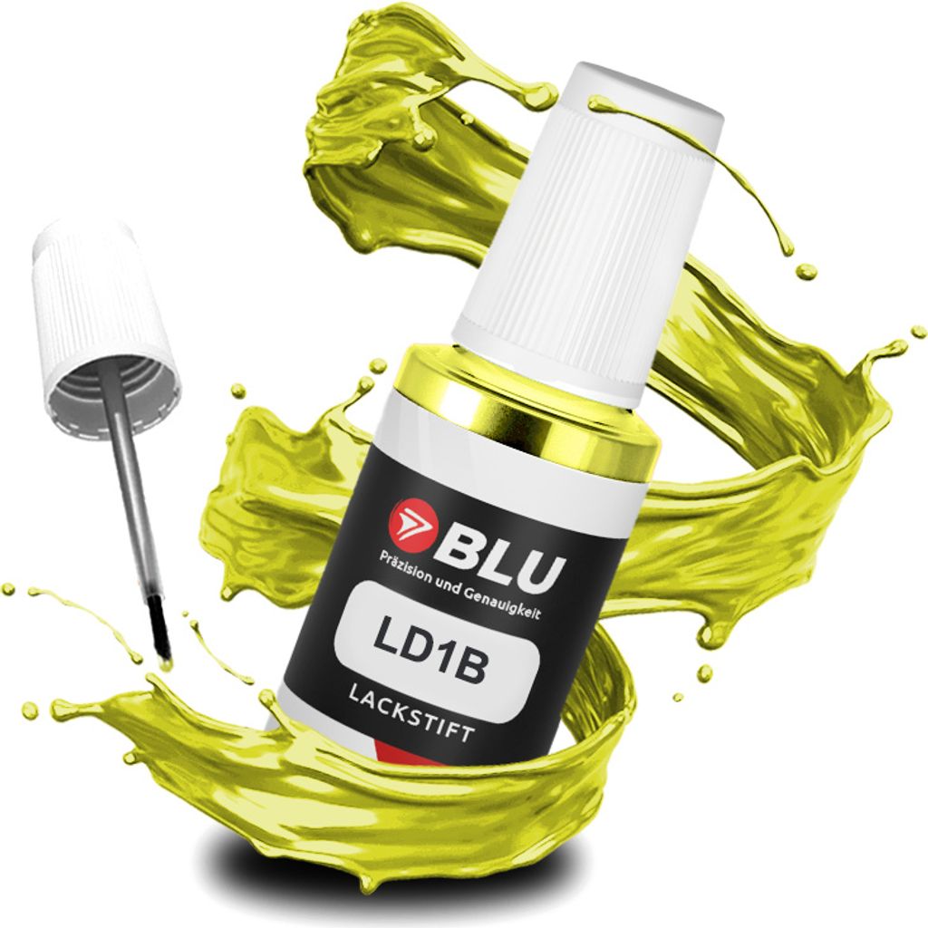BLU Auto Lackstift Gelb kompatibel für Volkswagen LD1B Lemon Yellow | Auto Lack Reparatur Ausbesserungslack