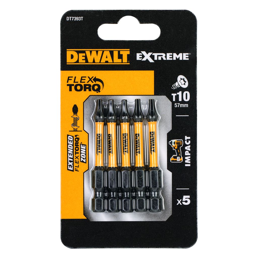 DeWALT DT7393T-QZ, 5 kusov, Torx, T10, 50 mm, Šesťhranný Obrázok produktu 
