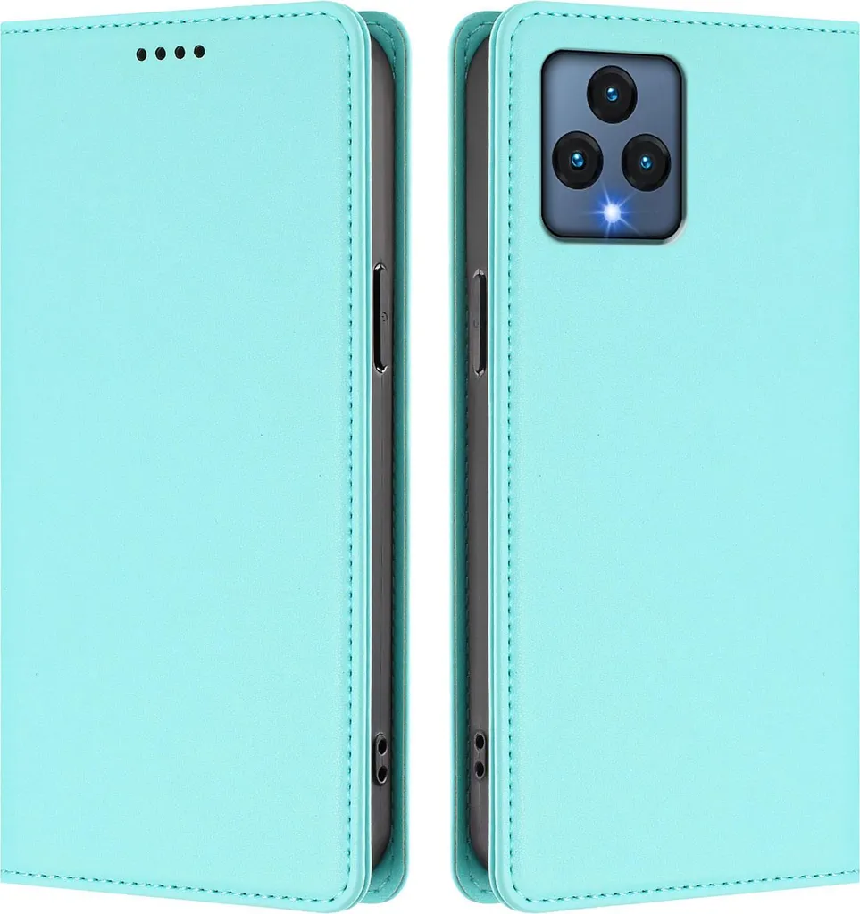 Custodia in pelle per T-Mobile REVVL 6, custodia magnetica in Finto cuoio con supporto Verde menta