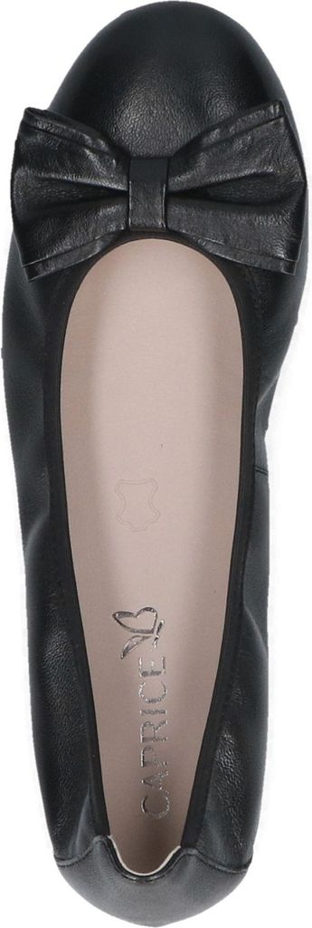 Caprice Damen Ballerina klassisch aus Leder mit Schleife 9-22111-46, Größe:38 EU, Farbe:Schwarz