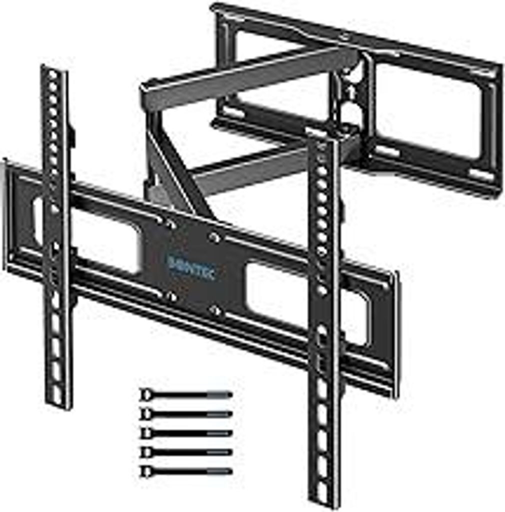 BONTEC TV Wandhalterung für 26-60 Zoll Flach und Curved-Fernseher, mit 500mm Wandabstand, Schwenkbar und Neigbar, Ausziehbare TV Halterung, Max. V...