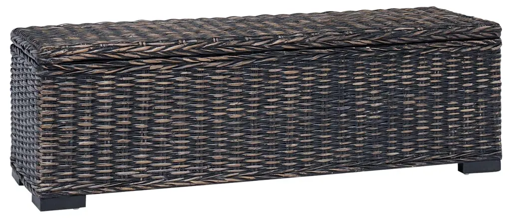 Malle de rangement vidaXL noire 110 cm en bois d'ingénierie robuste