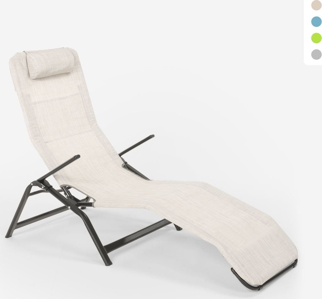 Klappbare Strandliege Liegestuhl Sonnenliege für Strand und Produktbild 