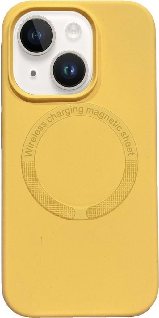 König Design Hülle kompatibel mit Apple iPhone 15 Plus Kunststoff Soft Handyhülle - Handy Case Gelb
