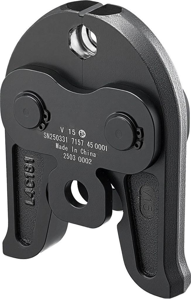 SucceBuy Pressbacke V15, 15 mm Presszange für Edelstahlrohre, Stahl-Crimpbacken, geeignet für Standard-Presswerkzeuge, ideal für Heizungs-, Lüf...