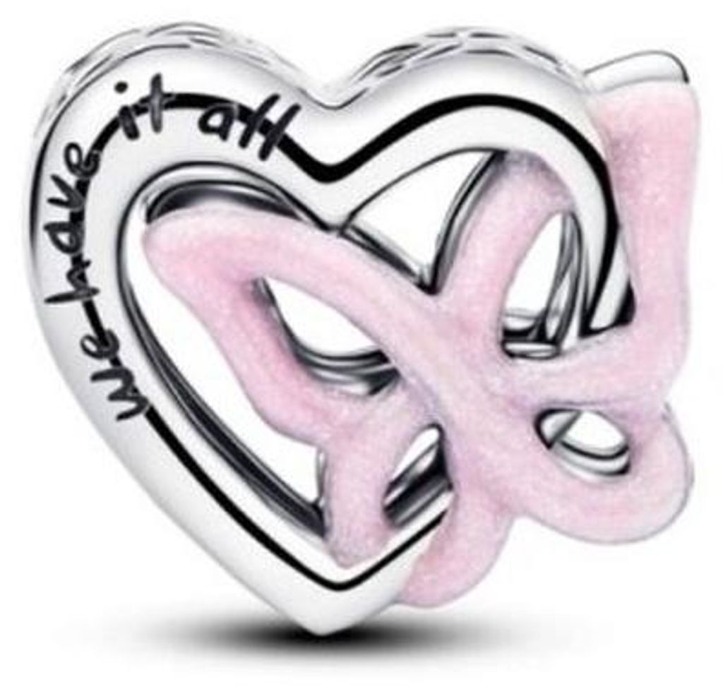 PANDORA MOMENTS Charm a forma di cuore con farfalla Immagine del prodotto 