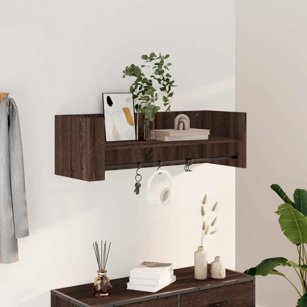 Maison Exclusive - Wandregal Braun Eichen-Optik 100x35x30,5 cm Holzwerkstoff