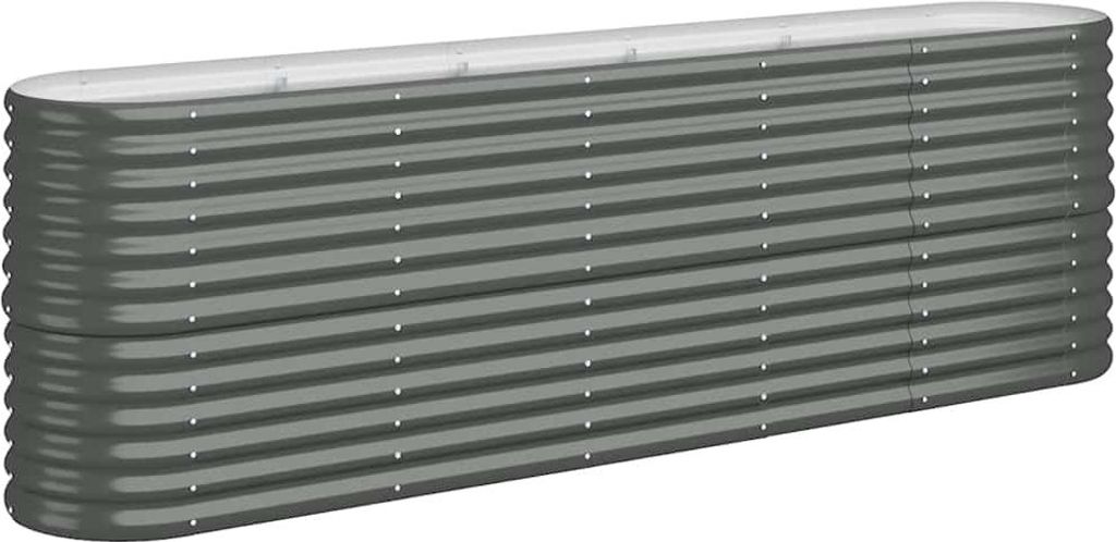 vidaXL Hochbeet Verzinkter Stahl 224x40x68 cm Anthrazit