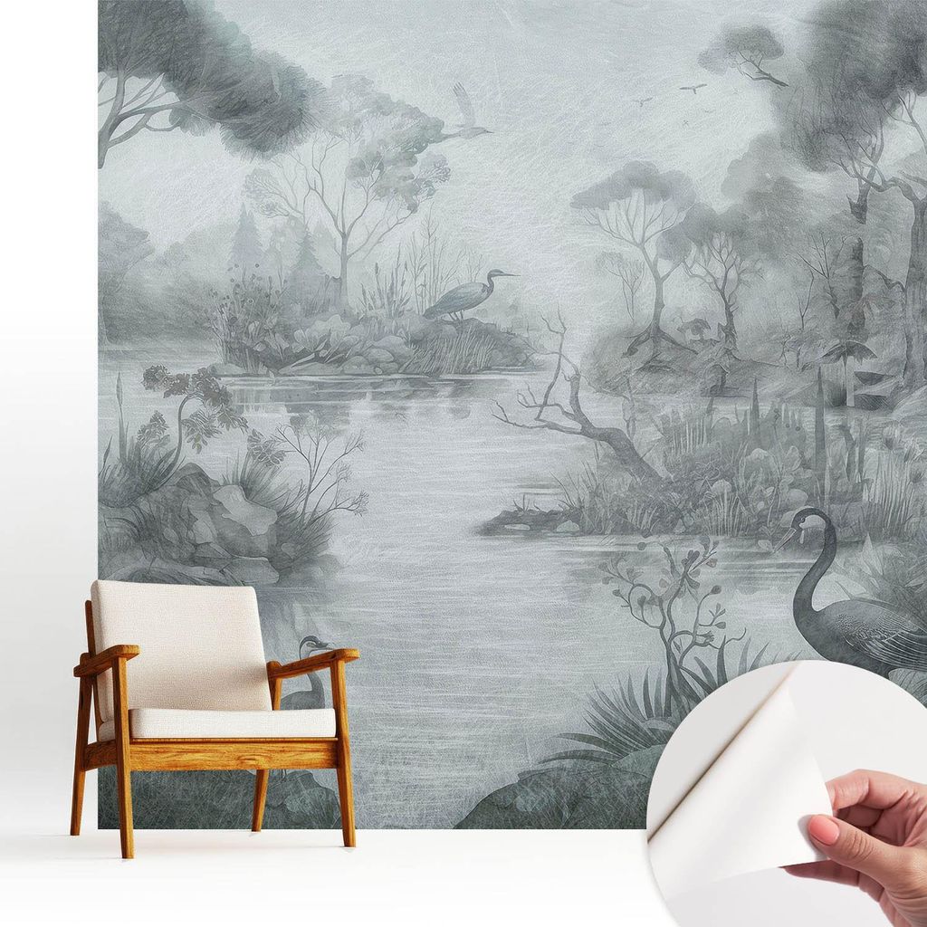 Fototapete selbstklebend - 250x250 cm - Tapete - Wandtapete - Wandbilder - Klebefolie - Dekofolie - Tapete Folie - Wand - Dekoration - Wohnzimmer -...