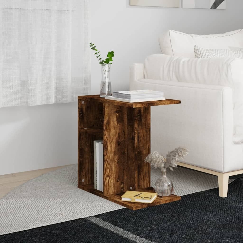 "2026 Promotion" Beistelltisch, Nachttisch, für Wohnzimmer/Büro, Räuchereiche 50x30x50 cm Holzwerkstoff - fernsehtisch CC28031