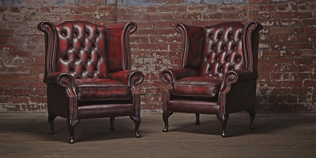 Echter Chesterfield: oorfauteuil, fauteuil, bank, sofa, Productafbeelding 