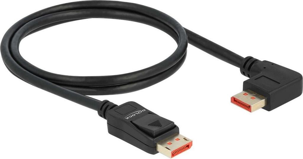 DELOCK DisplayPort Kabel Stecker gewinkelt 8K 60 Hz 1m