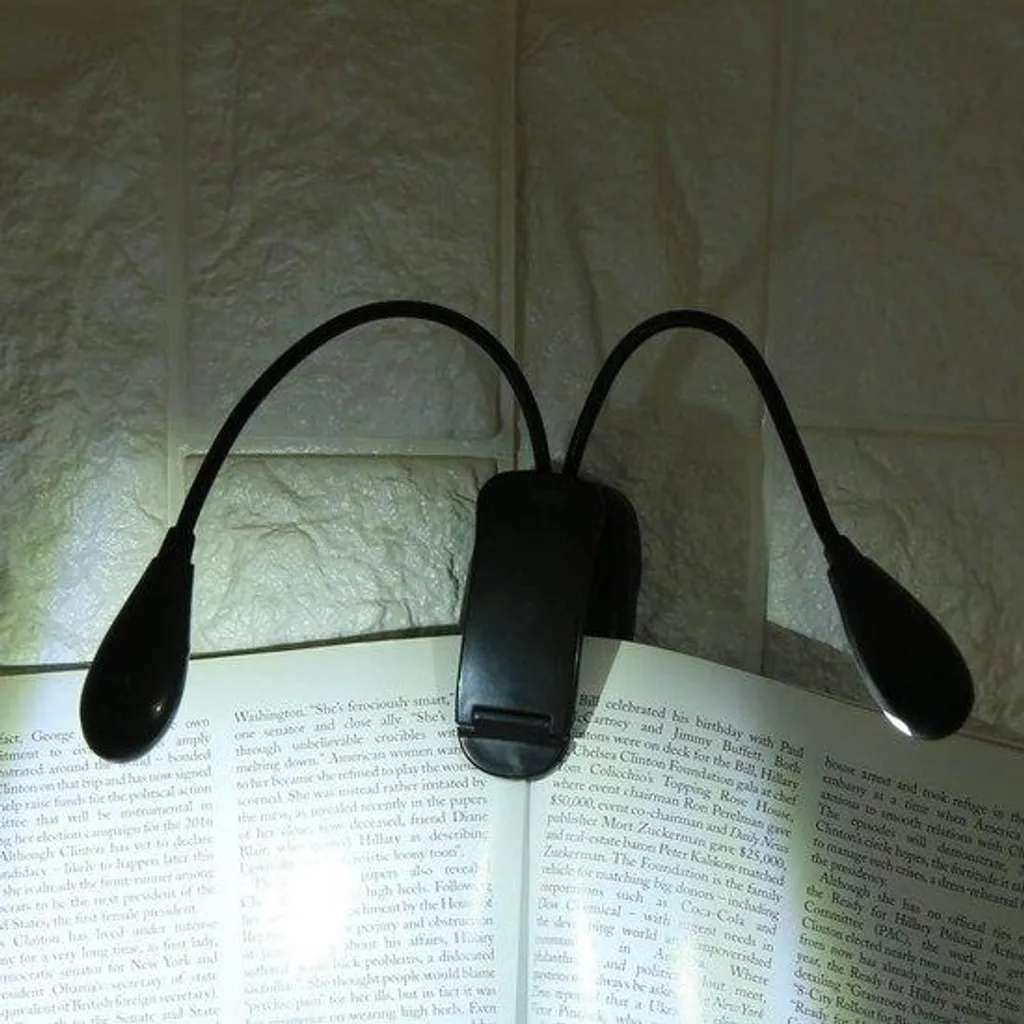 Liseuse LED à pince portable pour pupitres musiciens et lecture au lit