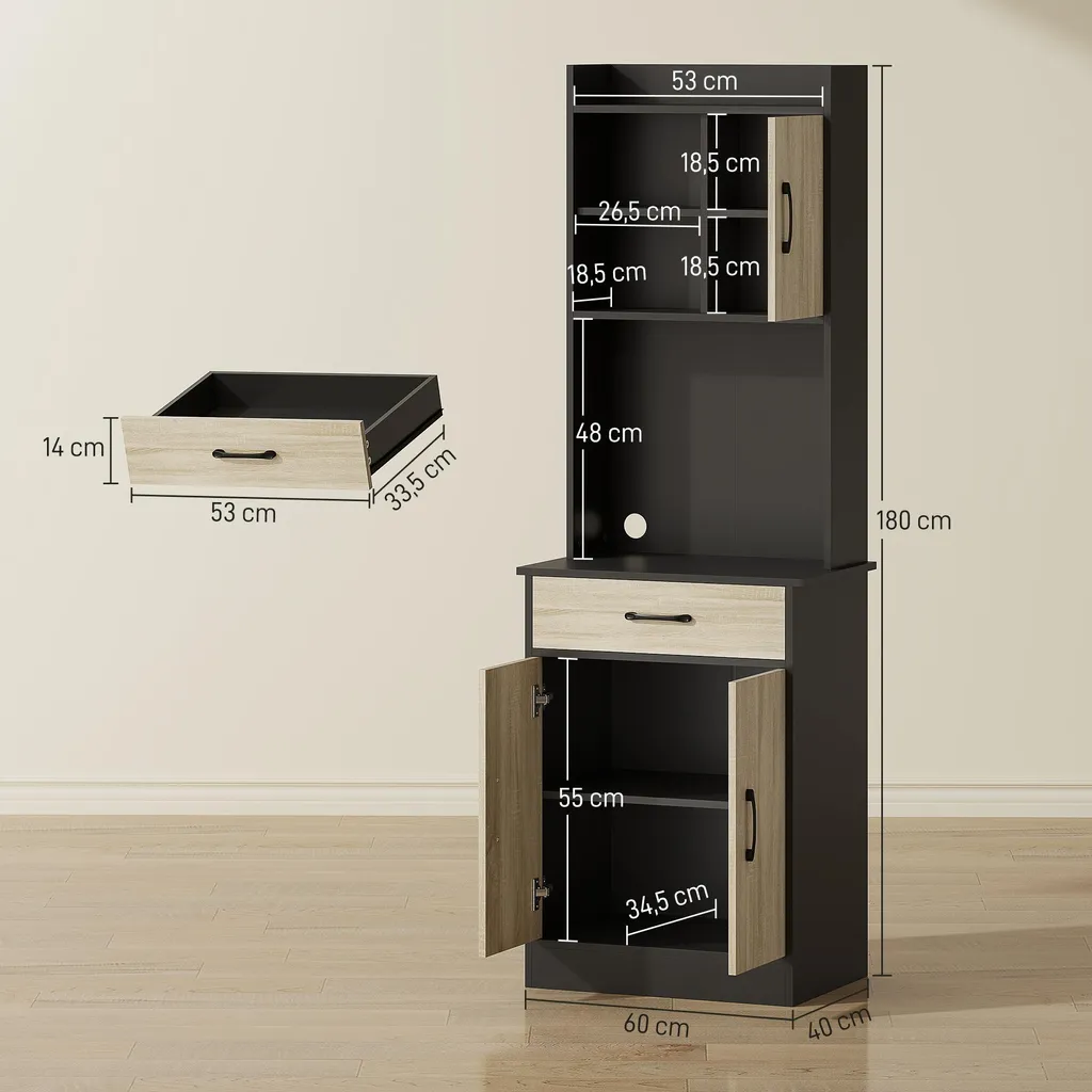 Optimisation Cuisine : Buffet Haut Gain de Place pour Petit Espace 60cm - 5