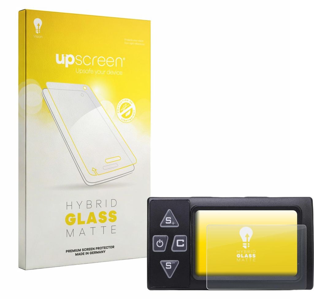 upscreen Entspiegelungs Schutzglas für Buachois Bike Computer Schutzfolie Panzer Folie Glas Display Schutz matt