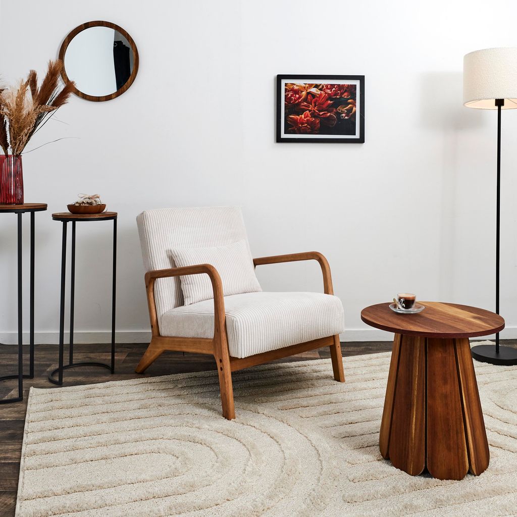 Fauteuil Salon Cotele Scott Beige Image du produit 