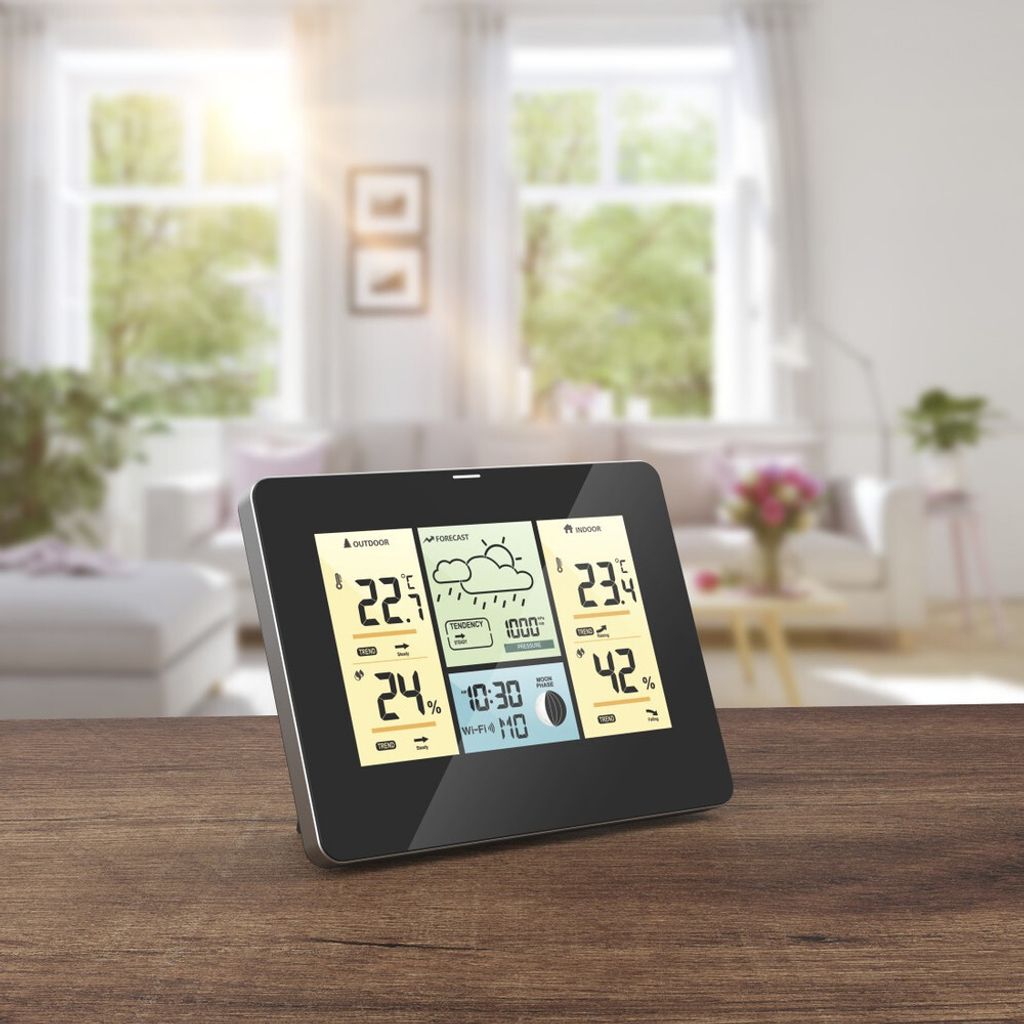 Hama WLAN-Wetterstation mit App, Auensensor, Thermometer/Hygrometer/Barometer (00176596)