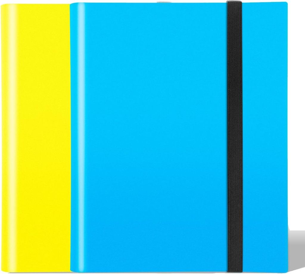 Sammelkartenalbum - 2 Stück - 432 Fächer - 24 Seiten - Vmax/EX/Fußball/Basketball/MTG-Karten - gelb/blau