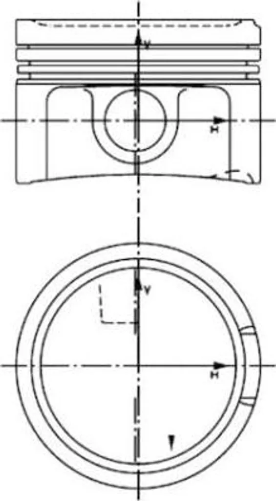 Piston KOLBENSCHMIDT 40434600 OE 06B107065N pour Audi A4 et VW Passat