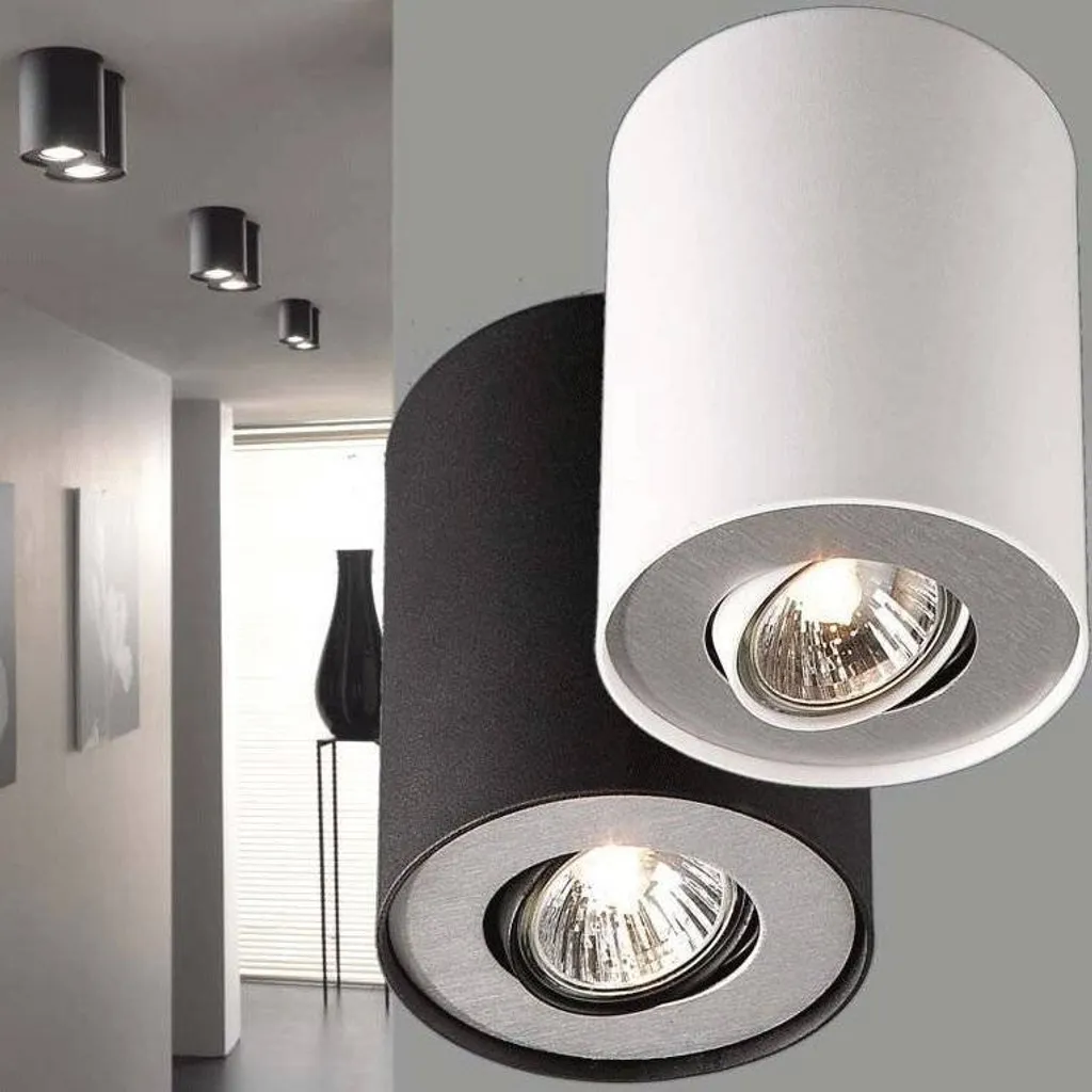 Luminaire Philips Pillar Spot Noir Puissant 50W Finition Métal Robuste