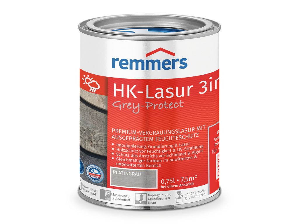 Remmers HK-Lasur 0,75 L Eimer Platingrau Immagine del prodotto 