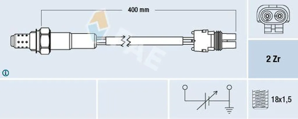 Sonde lambda FAE 77104 pour Clio et Twingo - Remplacement OE 7700860246