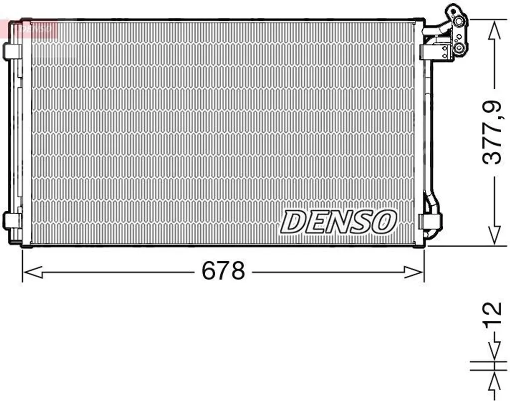 Condensateur de climatisation DENSO DCN32068 d'origine pour auto