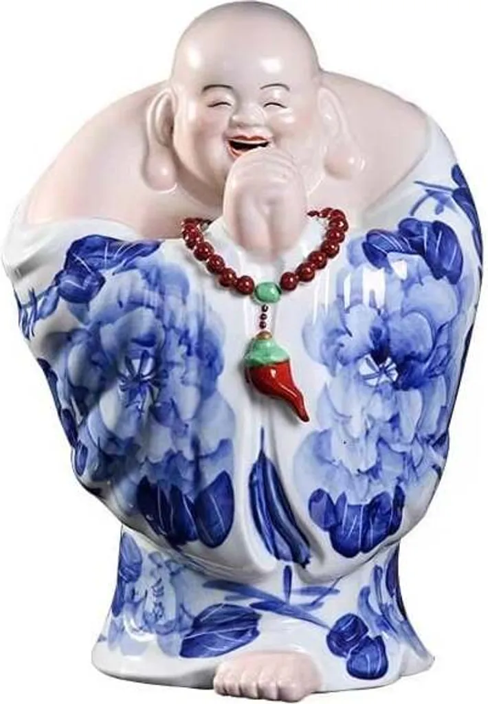 Bouddha Chinois Porcelaine : Déco Durable pour Intérieur Apaisant