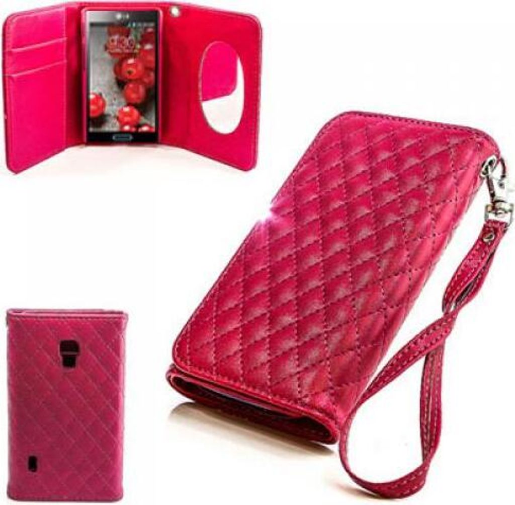 LG Optimus L7 II (P710) Booksytle Handtasche Mirror Pink