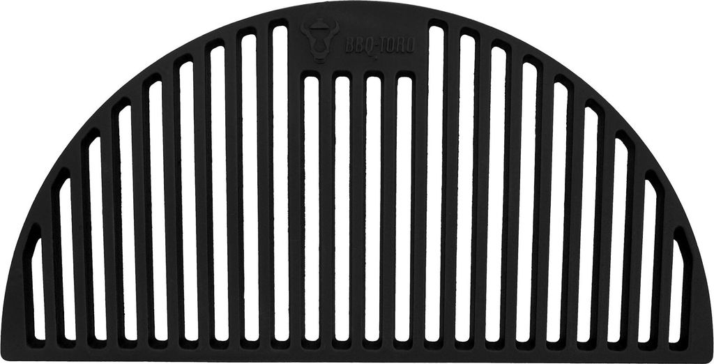 BBQ-Toro Gusseisen Grillrost für Kamado Keramikgrill (Ø 52 cm) | 47 x 23,5 cm | Emailliert