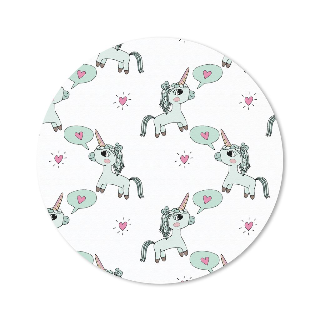 MuchoWow Mauspad Mousepad Einhorn - Muster - Kind 50x50 cm - Mousepads - Maus Mat - Pad - Mausunterlage - Vinyl