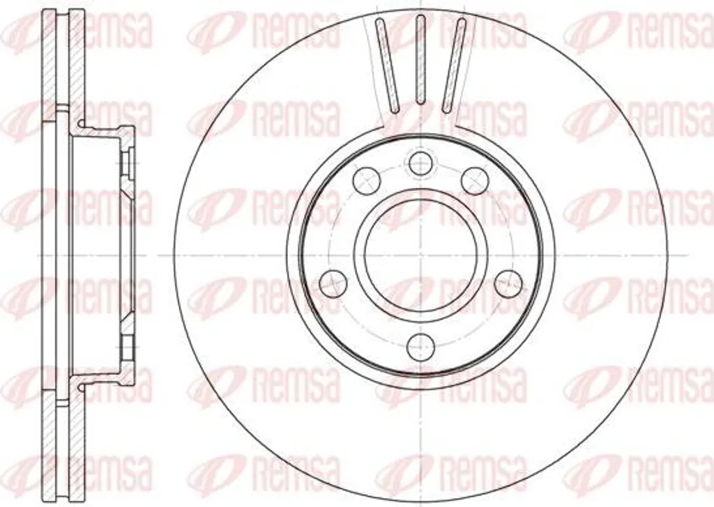 Disque de frein REMSA 6660.10 pour Nubira Galaxy Alhambra Sharan et T4