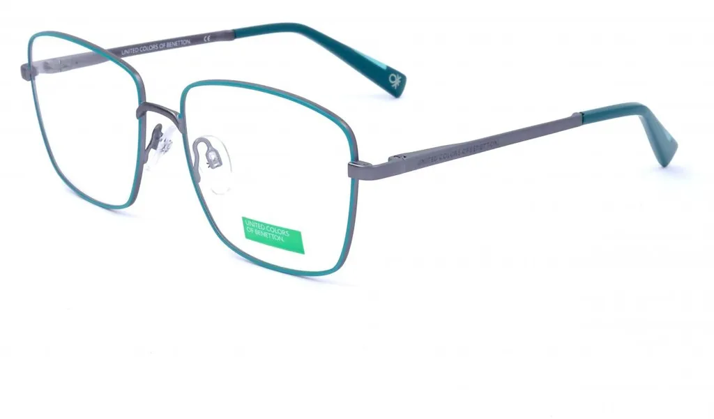 Monture de lunettes Benetton BEO3021 Teal en acétate pour femme chic