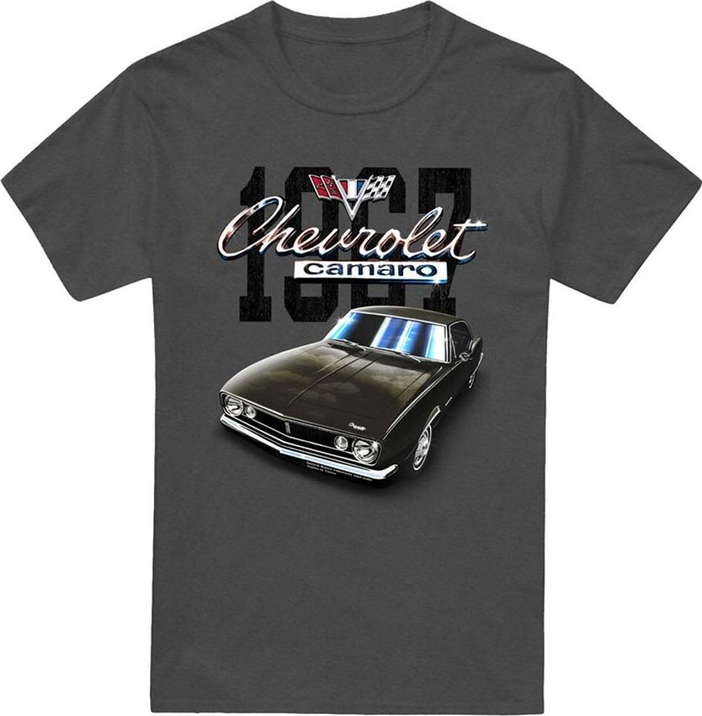 Chevrolet - "Classic Camaro" T-Shirt für Herren/Damen Uni, meliert TV27856 (3XL) (Holzkohle)