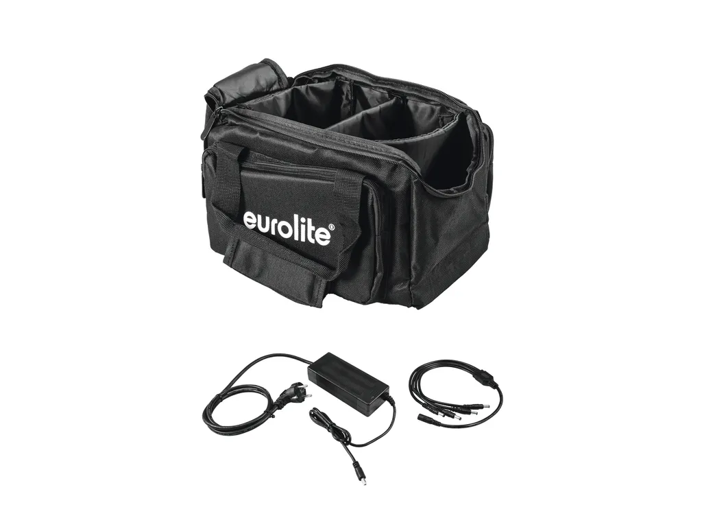 Set Eurolite Carica e Vai: Borsa SB-14 + Alimentatore 4x Flat Light