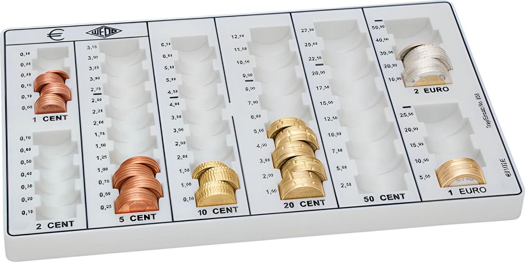 WEDO Ersatz-Münzeinsatz Münzgeldkapazität: 125,75 EUR lichtgrau