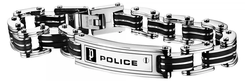 Police PJ24919BSB.01-S Bracelet Homme en Acier Inoxydable Noir 20 cm