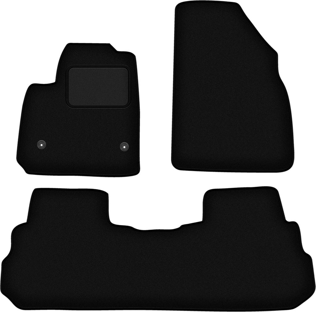 Schwarze Velours-Fußmatten für: Cadilac XT5 0 (2015-)